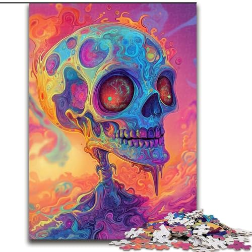 Puzzle 1000 Teile für Erwachsene Totenkopf-Kunst-Kartonpuzzle 26x38cm Perfekt für Halloween, Weihnachten, Geburtstagsgeschenk Puzzle 1000 Teile für Erwachsene Totenkopf-Kunst-Kartonpuzzle 26x38cm Perfekt für Halloween, Weihnachten, Geburtstagsgeschenk von ZKYUBEK