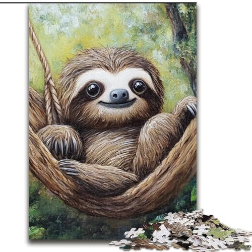 Puzzle 1000 Teile für Erwachsene Waldfaultier Holzpuzzle 26x38cm für Reiseliebhaber und Paare, anspruchsvolles Spielzeug Puzzle 1000 Teile für Erwachsene Waldfaultier Holzpuzzle 26x38cm für Reiseliebhaber und Paare, anspruchsvolles Spielzeug von ZKYUBEK