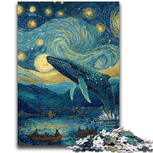 Puzzle 1000 Teile für Erwachsene Wale im Sternenhimmel, Spielzeug, Lernspiele, Stressabbau, Stärkung der Liebe zwischen Paaren, 26x38cm Puzzle 1000 Teile für Erwachsene Wale im Sternenhimmel, Spielzeug, Lernspiele, Stressabbau, Stärkung der Liebe zwischen Paaren, 26x38cm von ZKYUBEK