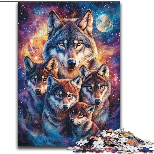 Puzzle 1000 Teile für Erwachsene Wolf Holzpuzzle 26X38CM Perfekt für Halloween, Weihnachten, Geburtstagsgeschenk Puzzle 1000 Teile für Erwachsene Wolf Holzpuzzle 26X38CM Perfekt für Halloween, Weihnachten, Geburtstagsgeschenk von ZKYUBEK