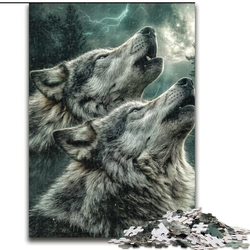 Puzzle 1000 Teile für Erwachsene Wolf-Puzzle 50x75cm, anspruchsvolles Denkspiel für Teenager, unterhaltsames interaktives Spiel für die ganze Familie Puzzle 1000 Teile für Erwachsene Wolf-Puzzle 50x75cm, anspruchsvolles Denkspiel für Teenager, unterhaltsames interaktives Spiel für die ganze Familie von ZKYUBEK