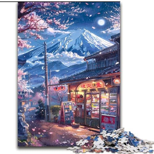 Puzzle 1000 Teile für Erwachsene. Wunderschönes Holzpuzzle mit dem Berg Fuji, Größe 50x75cm. Anspruchsvolles Denkspiel – Entspannendes Spielzeug für Teenager Puzzle 1000 Teile für Erwachsene. Wunderschönes Holzpuzzle mit dem Berg Fuji, Größe 50x75cm. Anspruchsvolles Denkspiel – Entspannendes Spielzeug für Teenager von ZKYUBEK