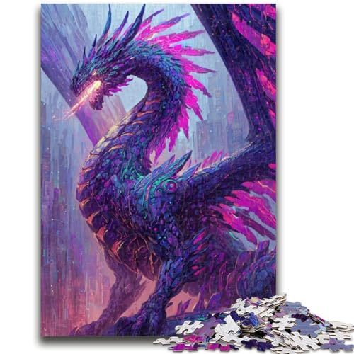 Puzzle 1000 Teile für Jugendliche, Geheimnisvoller Drache, für und ab 14 Jahren, pädagogisches Lernspielzeug, Familienspiele, Geburtstagsgeschenk, 50x75cm von ZKYUBEK
