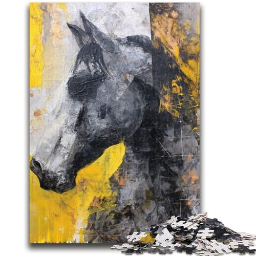 Puzzle 1000 Teile für Jugendliche, Schwarzes Goldenes Pferd, für und ab 14 Jahren, pädagogisches Lernspielzeug, Familienspiele, Geburtstagsgeschenk, 50x75cm Puzzle 1000 Teile für Jugendliche, Schwarzes Goldenes Pferd, für und ab 14 Jahren, pädagogisches Lernspielzeug, Familienspiele, Geburtstagsgeschenk, 50x75cm von ZKYUBEK