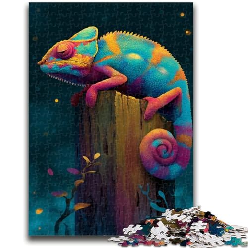 Puzzle 1000 Teile für Jugendliche Farbchamäleon, für und ab 14 Jahren Pädagogisches Lernspielzeug Familienspiele Geburtstagsgeschenk 50X75CM von ZKYUBEK