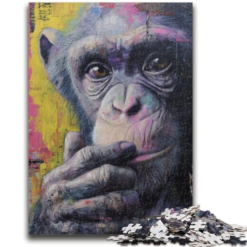 Puzzle 1000 Teile für Jugendliche Schimpanse, Geeignet für Personen ab 14 Jahren Lernspiele Wichtelgeschenke 26X38CM Puzzle 1000 Teile für Jugendliche Schimpanse, Geeignet für Personen ab 14 Jahren Lernspiele Wichtelgeschenke 26X38CM von ZKYUBEK