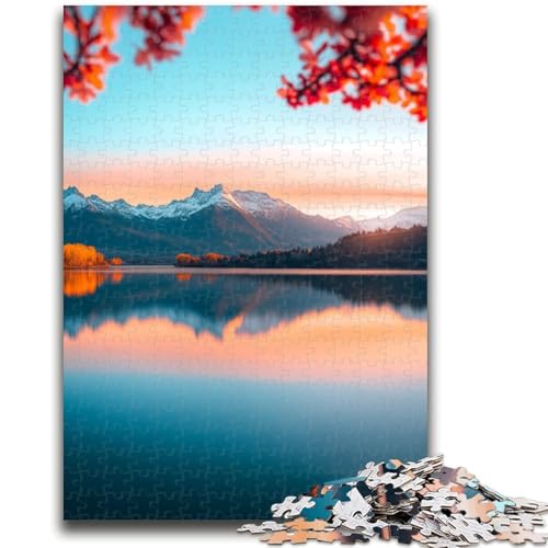 Puzzle 1000 Teile für Jugendliche Schöne Berge und Seen, für und ab 14 Jahren Pädagogisches Lernspielzeug Familienspiele Geburtstagsgeschenk 50X75CM von ZKYUBEK