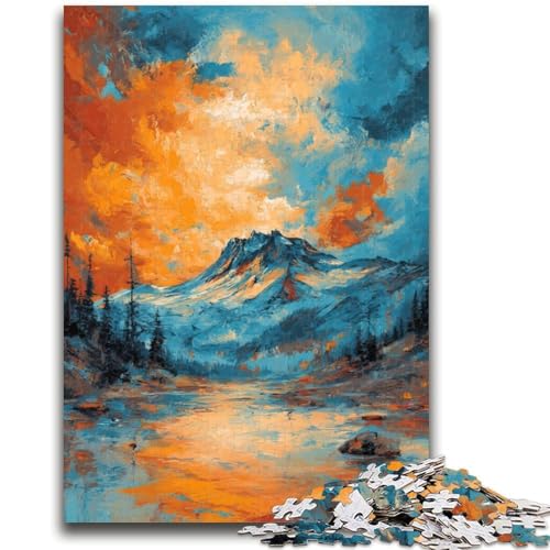 Puzzle 1000 Teile für Teenager, Aquarell-Berge, Familienspaß für die ganze Familie, Kinder ab 14 Jahren, 50x75cm Puzzle 1000 Teile für Teenager, Aquarell-Berge, Familienspaß für die ganze Familie, Kinder ab 14 Jahren, 50x75cm von ZKYUBEK