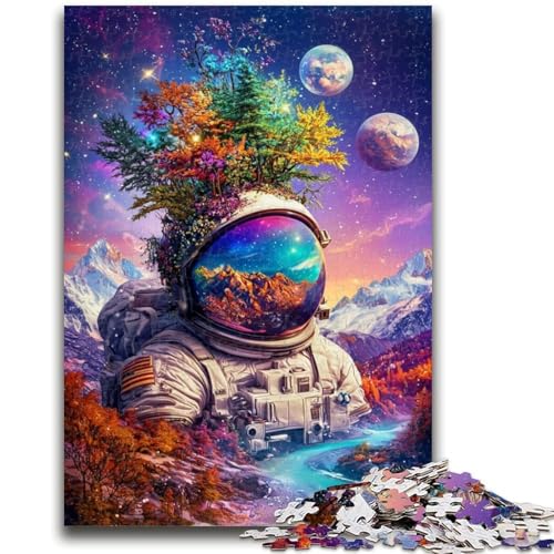 Puzzle 1000 Teile für Teenager, Astronauten-Berge, Familienaktivität, einzigartige Heimdekoration und Geschenke für Kinder ab 14 Jahren, 26x38cm von ZKYUBEK