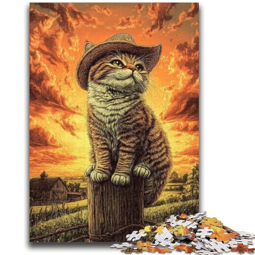 Puzzle 1000 Teile für Teenager, Bauernhofkatze, geeignet für Personen ab 14 Jahren, Lernspiele, Wichtelgeschenke, 26x38cm Puzzle 1000 Teile für Teenager, Bauernhofkatze, geeignet für Personen ab 14 Jahren, Lernspiele, Wichtelgeschenke, 26x38cm von ZKYUBEK