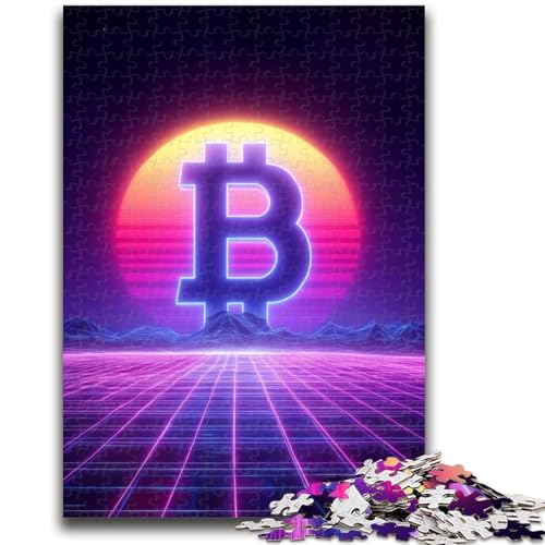 Puzzle 1000 Teile für Teenager, Bitcoin-Logo, Elefantenspielzeug, Denkspiel, Geburtstagsgeschenk, Geschenke, Wandkunst für Kinder ab 14 Jahren, 26x38cm von ZKYUBEK