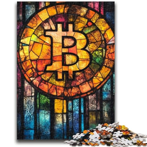 Puzzle 1000 Teile für Teenager, Buntglas, Bitcoin-Lernspielzeug, Familienspiele, stärkt die Liebe zwischen Paaren, 50x75cm Puzzle 1000 Teile für Teenager, Buntglas, Bitcoin-Lernspielzeug, Familienspiele, stärkt die Liebe zwischen Paaren, 50x75cm von ZKYUBEK