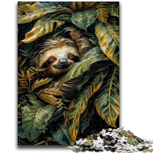 Puzzle 1000 Teile für Teenager, Dschungelfaultier, für 14+, anspruchsvolles Spiel als Geschenk für die ganze Familie und Freunde, 50x75cm von ZKYUBEK