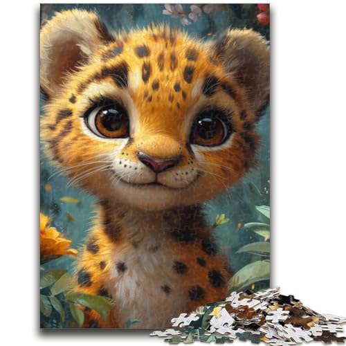 Puzzle 1000 Teile für Teenager, Geschenke, Dschungelleopard, Lernpuzzle, ganze Familie, 26x38cm von ZKYUBEK