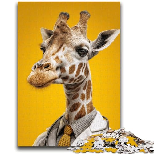 Puzzle 1000 Teile für Teenager, Giraffenkunst, für 14+, anspruchsvolles Spiel als Geschenk für die ganze Familie und Freunde, 50x75cm von ZKYUBEK