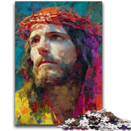 Puzzle 1000 Teile für Teenager, Jesus-Kunstspiel, Spielzeug, jedes Teil ist einzigartig – anspruchsvolles Familienspiel, 50x75cm Puzzle 1000 Teile für Teenager, Jesus-Kunstspiel, Spielzeug, jedes Teil ist einzigartig – anspruchsvolles Familienspiel, 50x75cm von ZKYUBEK