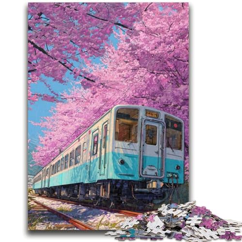 Puzzle 1000 Teile für Teenager, Kirschblütenzug, Lernspielzeug, Familienspiele, stärkt die Liebe zwischen Paaren, 26x38cm Puzzle 1000 Teile für Teenager, Kirschblütenzug, Lernspielzeug, Familienspiele, stärkt die Liebe zwischen Paaren, 26x38cm von ZKYUBEK