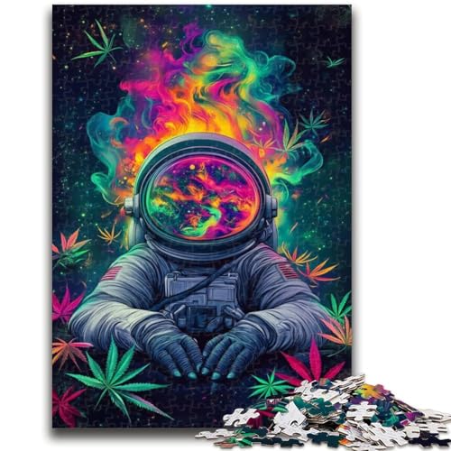Puzzle 1000 Teile für Teenager, Psychedelischer Astronaut, Elefantenspielzeug, Denkspiel, Geburtstagsgeschenk, Geschenke, Wandkunst für Kinder ab 14 Jahren, 26x38cm von ZKYUBEK
