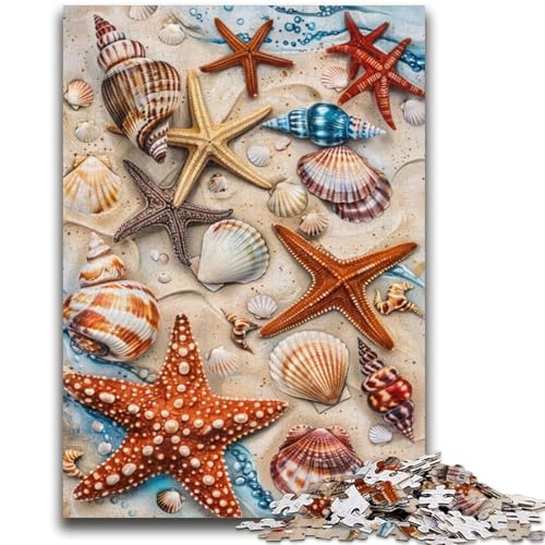Puzzle 1000 Teile für Teenager, Strandmuscheln, geeignet für Personen ab 14 Jahren, Lernspiele, Wichtelgeschenke, 26x38cm von ZKYUBEK