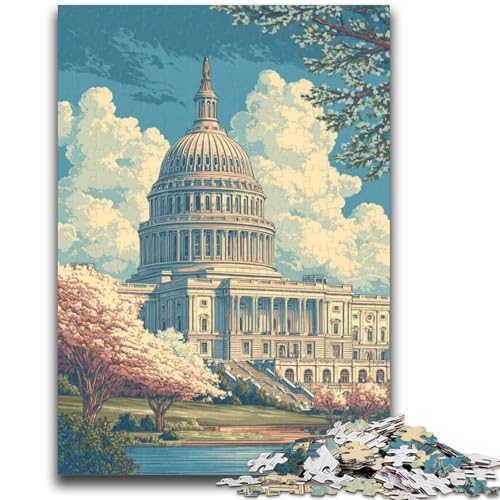 Puzzle 1000 Teile für Teenager, Taj Mahal, Elefantenspielzeug, Denkspiel, Geburtstagsgeschenk, Geschenke, Wandkunst für Kinder ab 14 Jahren, 26x38cm von ZKYUBEK