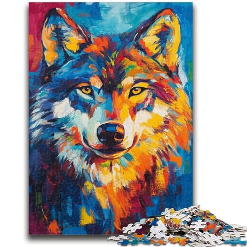 Puzzle 1000 Teile für Teenager, Wolfskunst, geeignet für Personen ab 14 Jahren, Lernspiele, Wichtelgeschenke, 26x38cm Puzzle 1000 Teile für Teenager, Wolfskunst, geeignet für Personen ab 14 Jahren, Lernspiele, Wichtelgeschenke, 26x38cm von ZKYUBEK