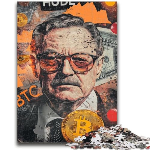 Puzzle 1000 Teile für Teenager Bitcoin, Geeignet für Personen ab 14 Jahren Lernspiele Wichtelgeschenke 26X38CM von ZKYUBEK
