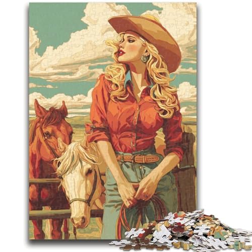 Puzzle 1000 Teile für Teenager Cowgirl, Geeignet für Personen ab 14 Jahren Lernspiele Wichtelgeschenke 26X38CM Puzzle 1000 Teile für Teenager Cowgirl, Geeignet für Personen ab 14 Jahren Lernspiele Wichtelgeschenke 26X38CM von ZKYUBEK