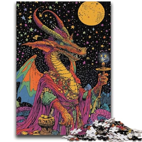 Puzzle 1000 Teile für Teenager Fantasy Dragon, Spiele Spielzeug Geschenk Einzigartige Geburtstage und Geschenke für und Alter 14 Jahre und älter 50X75CM von ZKYUBEK
