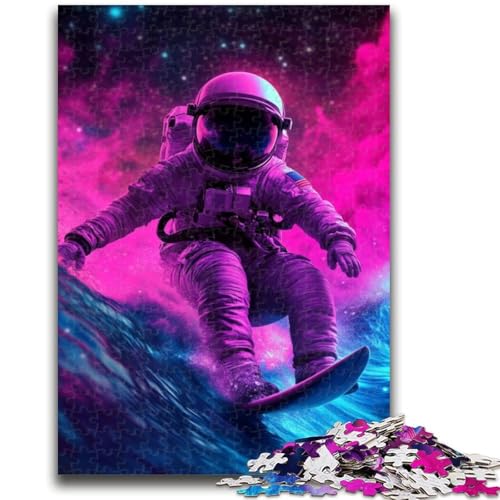 Puzzle 1000 Teile für Teenager-Geschenke Astronauten-Weltraumsurfen Anspruchsvoll zu vervollständigen, Aber lustig und humorvoll Einzigartige Geburtstags- und Geschenkideen 26X38CM von ZKYUBEK