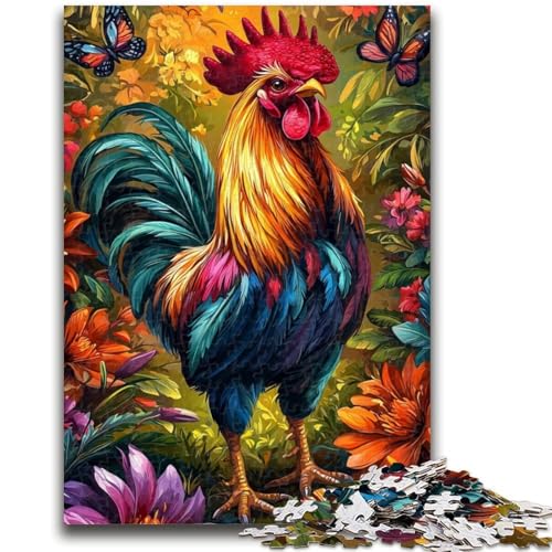 Puzzle 1000 Teile für Teenager Hahn, für 14+ Anspruchsvolles Spiel als Geschenk für die ganze Familie und Freunde 50X75CM von ZKYUBEK