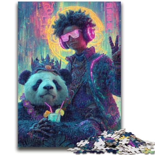 Puzzle 1000 Teile für Teenager Panda Art für Alter 14 Jahre und älter Dekomprimierendes intellektuelles Lernspielzeug Tolles Geschenk 50X75CM von ZKYUBEK