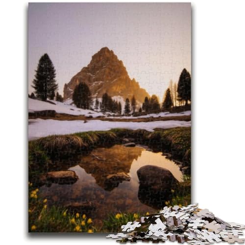 Puzzle 1000 Teile für Teenager Schöne Berge und Seen, für 14+ Anspruchsvolles Spiel als Geschenk für die ganze Familie und Freunde 26X38CM von ZKYUBEK