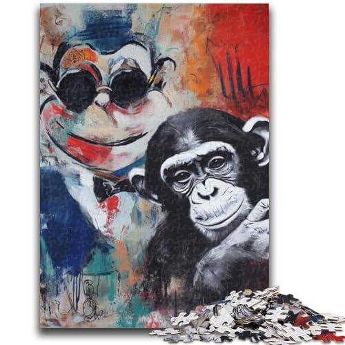 Puzzle 1000 Teile für Teenager Tieraffe Familienspaß Ganze Familie Für Und Alter Ab 14 Jahren 26X38CM von ZKYUBEK