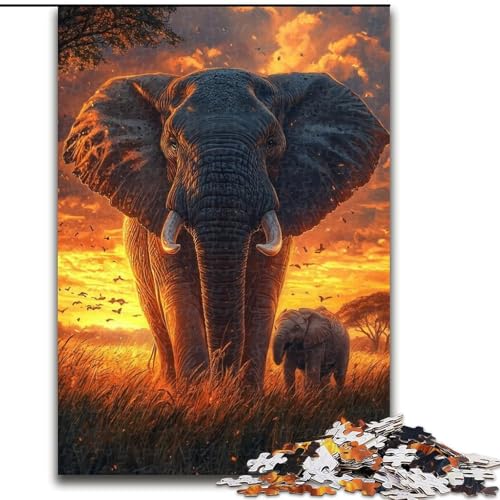 Puzzle Afrikanischer Elefant Holzpuzzle 26x38cm Denkspiel, interaktives Familienspiel, geeignet für Kinder ab 14 Jahren Puzzle Afrikanischer Elefant Holzpuzzle 26x38cm Denkspiel, interaktives Familienspiel, geeignet für Kinder ab 14 Jahren von ZKYUBEK
