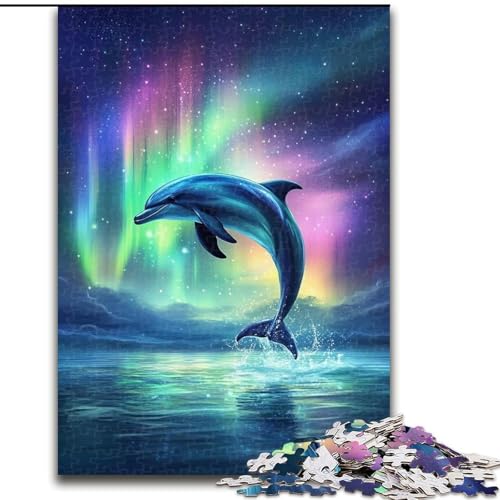 Puzzle Aurora Dolphin Holzpuzzle 26x38cm, Denkspiel, interaktives Familienspiel, geeignet für Kinder ab 14 Jahren Puzzle Aurora Dolphin Holzpuzzle 26x38cm, Denkspiel, interaktives Familienspiel, geeignet für Kinder ab 14 Jahren von ZKYUBEK