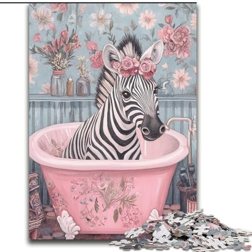 Puzzle Badezimmer Zebra Holzpuzzle 26X38CM Anspruchsvolles Denkspiel, Familienaktivität, Heimdekoration Puzzle Badezimmer Zebra Holzpuzzle 26X38CM Anspruchsvolles Denkspiel, Familienaktivität, Heimdekoration von ZKYUBEK