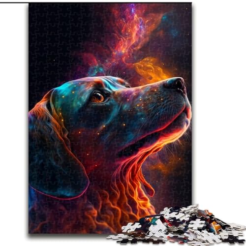 Puzzle Cosmic Dog, Kartonpuzzle, Größe 26x38cm, Denkspiel, interaktives Familienspiel, geeignet für Kinder ab 14 Jahren von ZKYUBEK