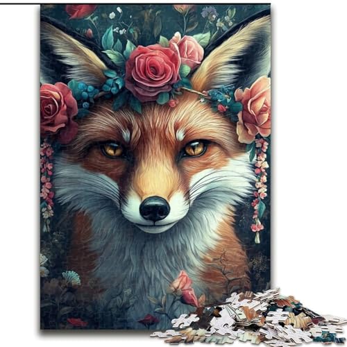 Puzzle Fuchsblumen Holzpuzzle 50X75CM Denkspiel, Interaktives Familienspiel, Geeignet für Kinder ab 14 Jahren von ZKYUBEK