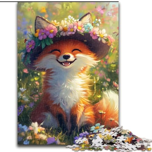 Puzzle Fuchsblumen Holzpuzzle 50X75CM Denkspiel, Interaktives Familienspiel, Geeignet für Kinder ab 14 Jahren von ZKYUBEK