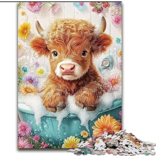 Puzzle Highland Cow Holzpuzzle 26x38cm, Denkspiel, interaktives Familienspiel, geeignet für Kinder ab 14 Jahren Puzzle Highland Cow Holzpuzzle 26x38cm, Denkspiel, interaktives Familienspiel, geeignet für Kinder ab 14 Jahren von ZKYUBEK