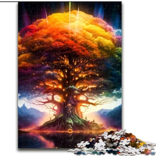 Puzzle Kosmischer Lebensbaum, Karton, Größe 26x38cm, anspruchsvolles Denkspiel, Familienaktivität, Heimdekoration von ZKYUBEK