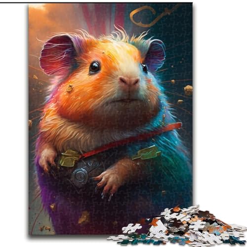 Puzzle Meerschweinchen malen, schwierige Puzzles für Erwachsene, Größe 50x75cm, perfekt für Teenager und Sammler, ideale Heimdekoration und Reisegeschenk von ZKYUBEK
