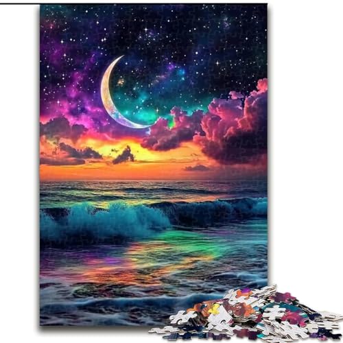 Puzzle Mond auf dem Meer Holzpuzzle 50x75cm, Denkspiel, interaktives Familienspiel, geeignet für Kinder ab 14 Jahren Puzzle Mond auf dem Meer Holzpuzzle 50x75cm, Denkspiel, interaktives Familienspiel, geeignet für Kinder ab 14 Jahren von ZKYUBEK