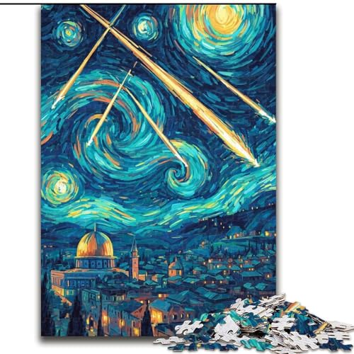 Puzzle Nachthimmelhaus Holzpuzzle 26x38cm, anspruchsvolles Denkspiel, Familienaktivität, Heimdekoration Puzzle Nachthimmelhaus Holzpuzzle 26x38cm, anspruchsvolles Denkspiel, Familienaktivität, Heimdekoration von ZKYUBEK