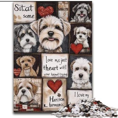 Puzzle Schnauzer-Collage Holzpuzzle 26x38cm, Denkspiel, interaktives Familienspiel, geeignet für Kinder ab 14 Jahren Puzzle Schnauzer-Collage Holzpuzzle 26x38cm, Denkspiel, interaktives Familienspiel, geeignet für Kinder ab 14 Jahren von ZKYUBEK