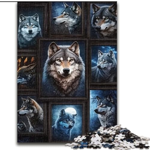 Puzzle Wolf Collage Holzpuzzle 50x75cm Denkspiel, interaktives Familienspiel, geeignet für Kinder ab 14 Jahren Puzzle Wolf Collage Holzpuzzle 50x75cm Denkspiel, interaktives Familienspiel, geeignet für Kinder ab 14 Jahren von ZKYUBEK