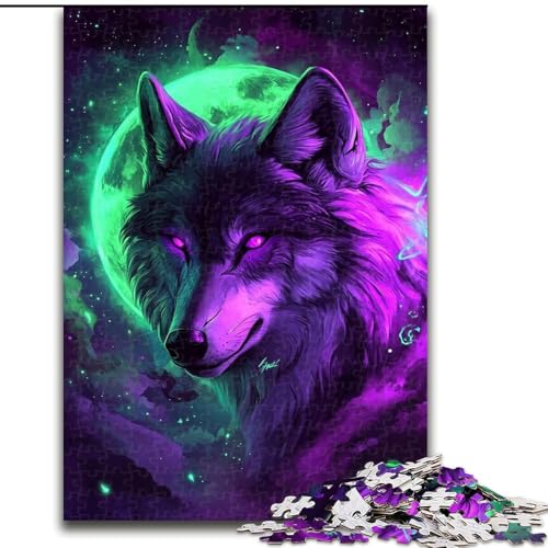 Puzzle Wolf Holzpuzzle 26x38cm, anspruchsvolles Denkspiel, Familienaktivität, Heimdekoration Puzzle Wolf Holzpuzzle 26x38cm, anspruchsvolles Denkspiel, Familienaktivität, Heimdekoration von ZKYUBEK