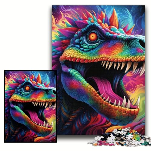 Puzzle für 1000 Teile, Bunte Dinosaurier, Holzpuzzle, 50x75cm, Muttertag, Geburtstag, Weihnachten Puzzle für 1000 Teile, Bunte Dinosaurier, Holzpuzzle, 50x75cm, Muttertag, Geburtstag, Weihnachten von ZKYUBEK