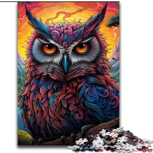 Puzzle für 1000 Teile, Fantasy-Art-Eule, Holzpuzzle, Größe 50x75cm, ideal für Teenager und Sammler, Reisegeschenk, Familienaktivität Puzzle für 1000 Teile, Fantasy-Art-Eule, Holzpuzzle, Größe 50x75cm, ideal für Teenager und Sammler, Reisegeschenk, Familienaktivität von ZKYUBEK