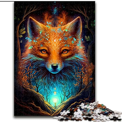 Puzzle für 1000 Teile, Fuchs, schwierige Puzzles für Erwachsene, Größe 26x38cm, anspruchsvolles DIY-Denkspiel für Teenager von ZKYUBEK